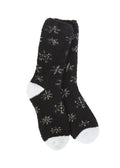 Winter Shimmer Crew Socks (Black)
