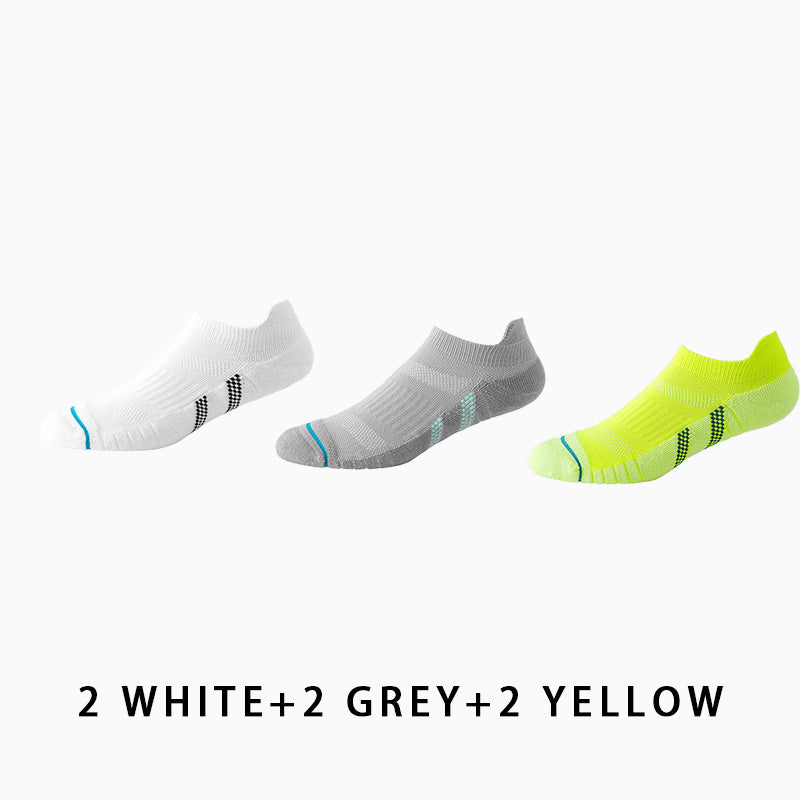 Men's Breathable Towel Sole Running Socks（6 pairs）