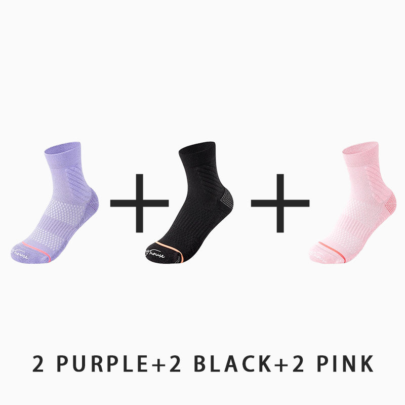 Mid-calf Breathable Women's Sport Socks (6 pairs）