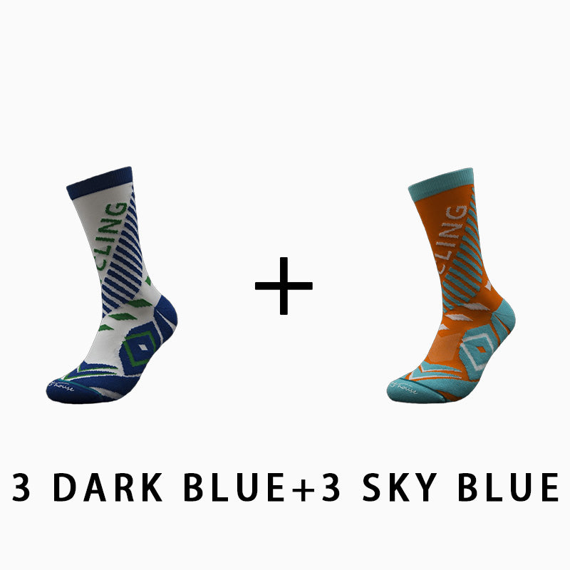 Men's Breathable Bike Riding Socks（6 pairs）