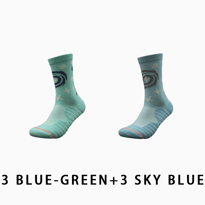 Breathable Mid-calf Women Running Socks（6 pairs）