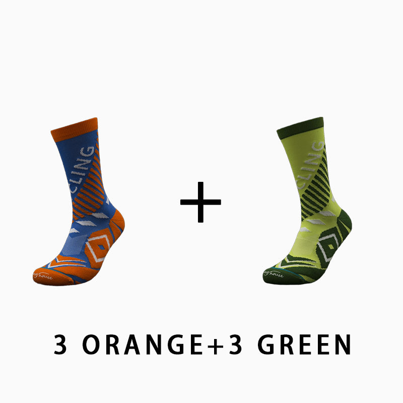 Men's Breathable Bike Riding Socks（6 pairs）