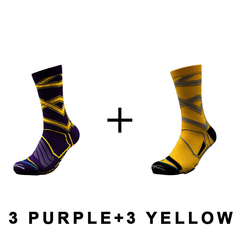 Men's High Top Professional Cycling Socks (6 pairs)