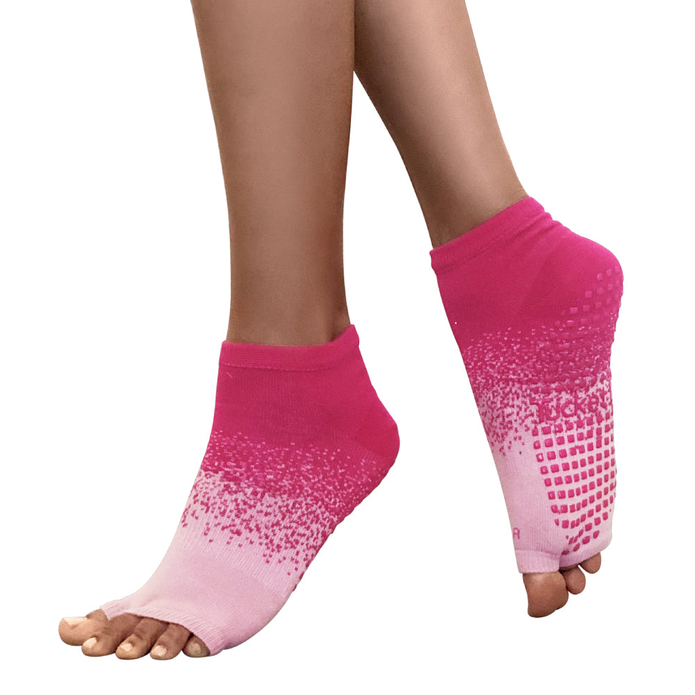 Tucketts Anklet Pilates Socks - Non-Slip Grip, Open Toe, Barre & Yoga - Women's