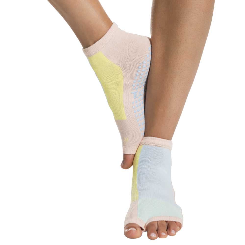 Tucketts Anklet Serenity Pilates Socks - Non-Slip Grip, Open Toe, Barre & Yoga - Women's