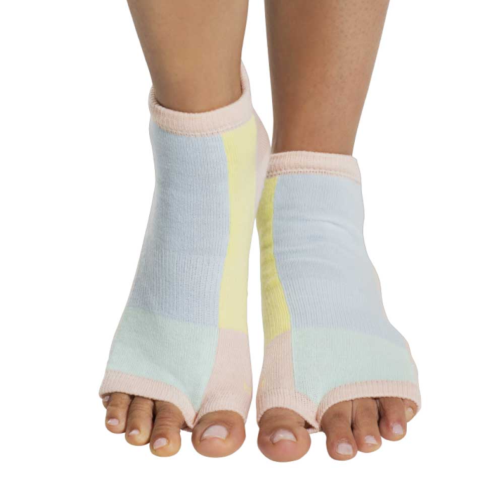 Tucketts Anklet Serenity Pilates Socks - Non-Slip Grip, Open Toe, Barre & Yoga - Women's