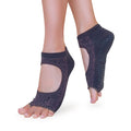 Tucketts Allegro Mocca Radiance Pilates Socks - Non-Slip Grip, Open Toe, Barre & Yoga - Women's
