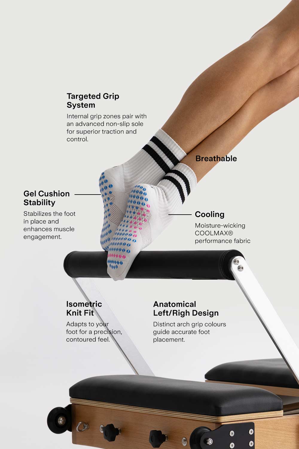 CoreGrip Pro Pilates Sock