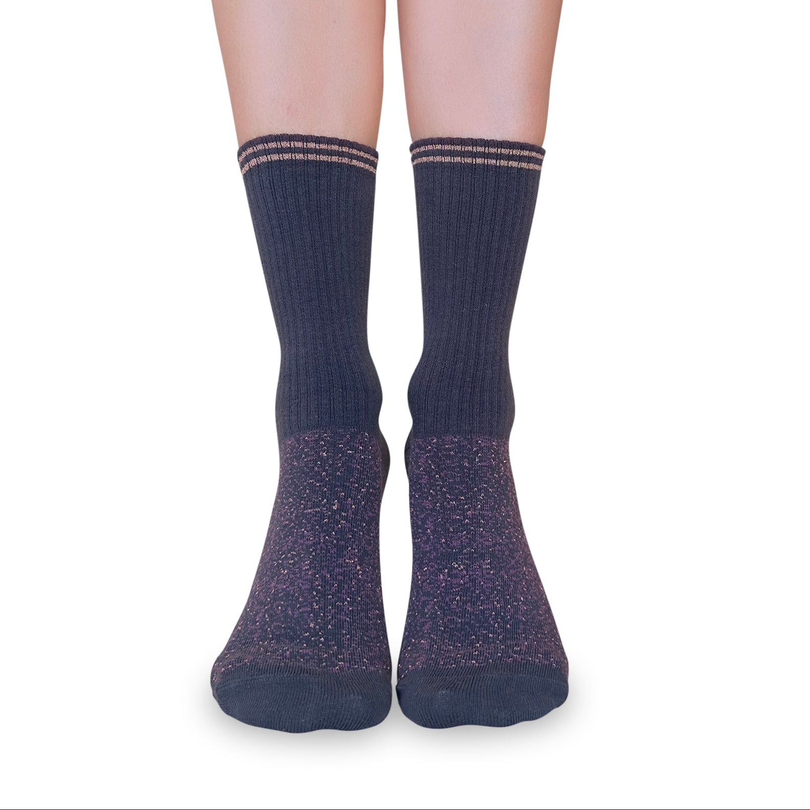 Tucketts Crew Closed Toe – Mocca Radiance  Pilates Socks - Non-Slip Grip, Closed Toe, Barre & Yoga