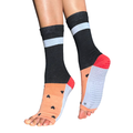 Tucketts Crew Spice Pilates Socks - Non-Slip Grip, Open Toe, Barre & Yoga - Women's