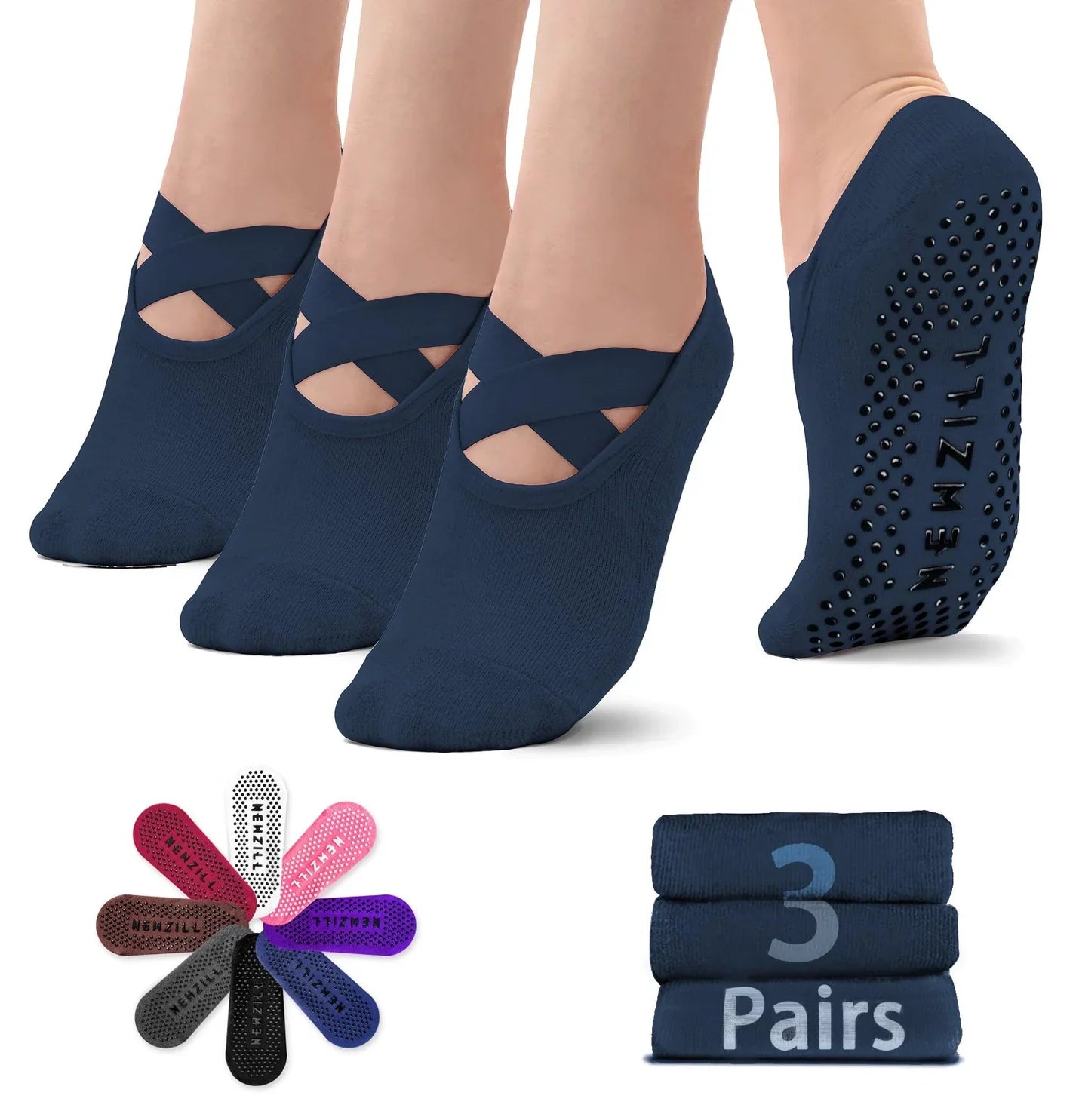 Women's YOGA Socks - Denim Blue