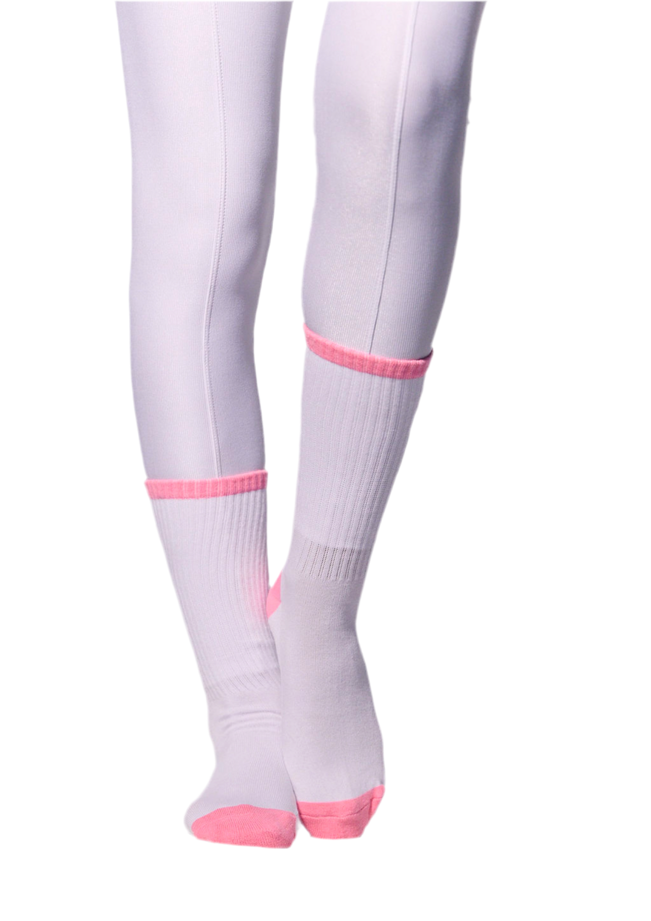 COCO Heart Grip Socks | Pink with White