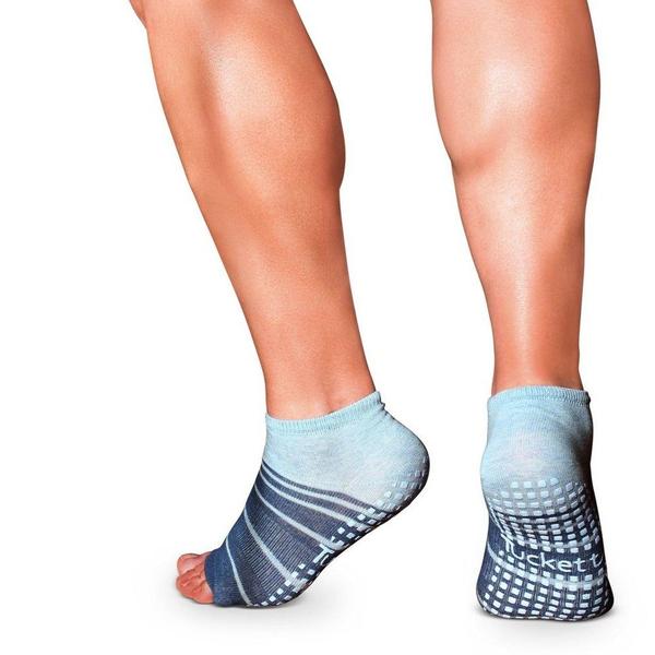 Tucketts Anklet Pilates Socks - Non-Slip Grip, Open Toe, Barre & Yoga - Women's