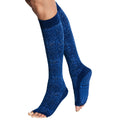 Tucketts Knee High Starry Night Pilates Socks - Non-Slip Grip, Open Toe, Barre & Yoga - Women's