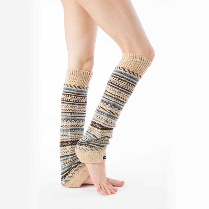 Wool Blend Fair Isle Leg Warmer