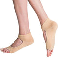 Tucketts Allegro NudeForEveryone 04 Pilates Socks - Non-Slip Grip, Open Toe, Barre & Yoga - Women's