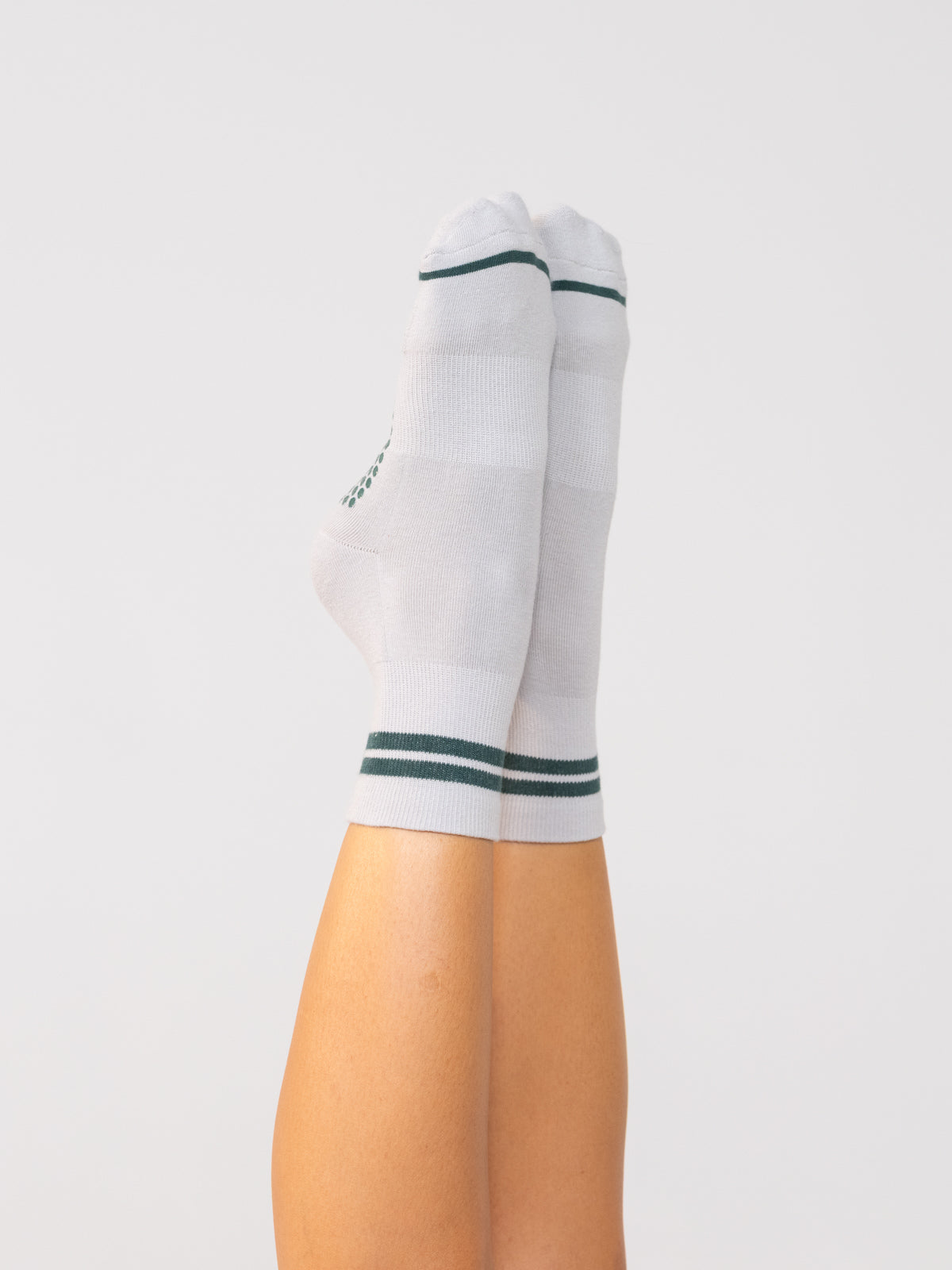 Studio Socks - Grey + Green Stripe
