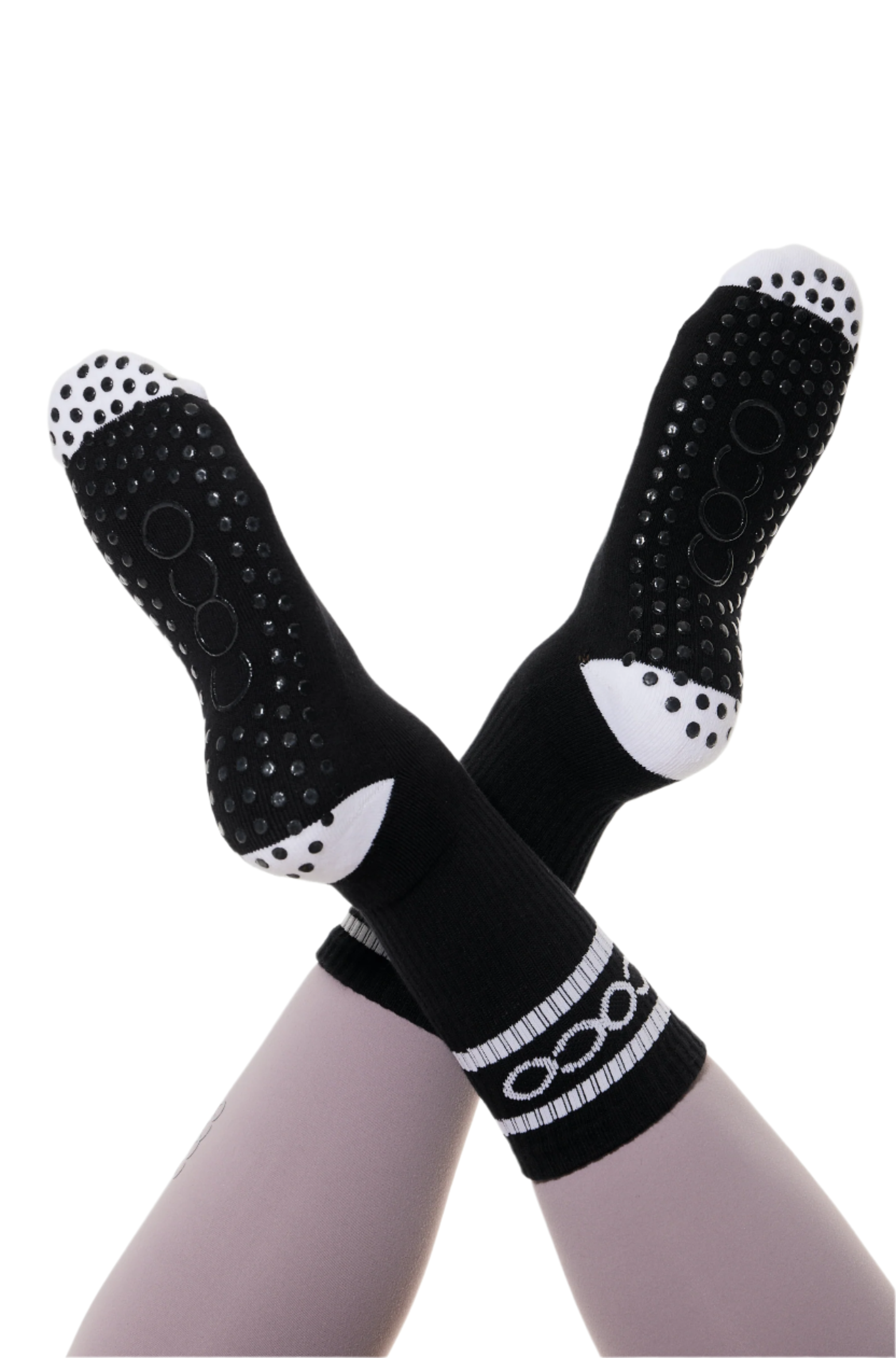 COCO Grip Socks | Black with White