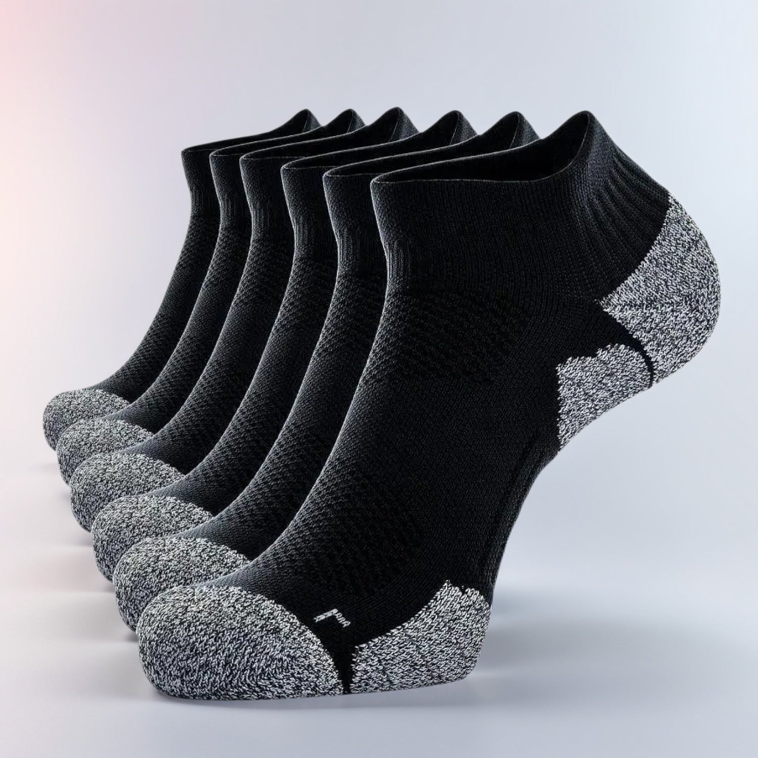 Six Pack Cushioned Compression Socks For Blister Support