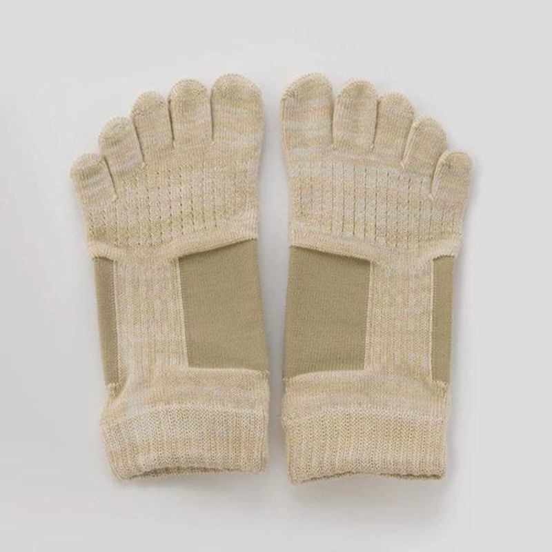 Arch Support Ankle Grip Toe Socks With Power Pads