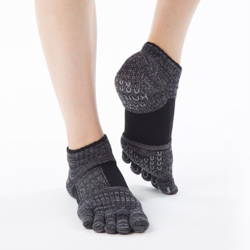 Arch Support Ankle Grip Toe Socks With Power Pads