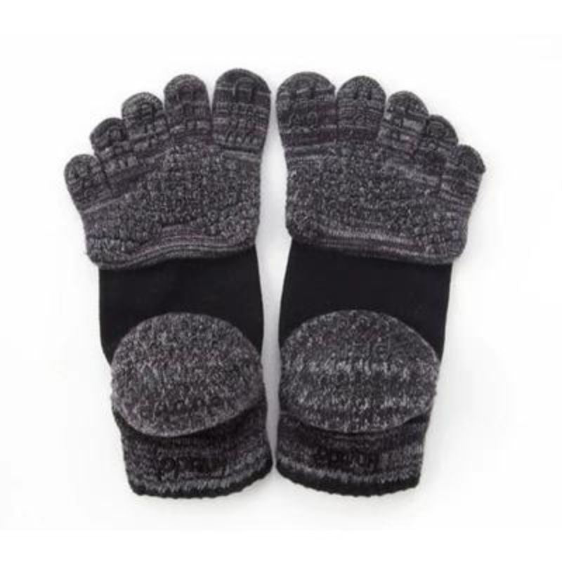 Arch Support Ankle Grip Toe Socks With Power Pads