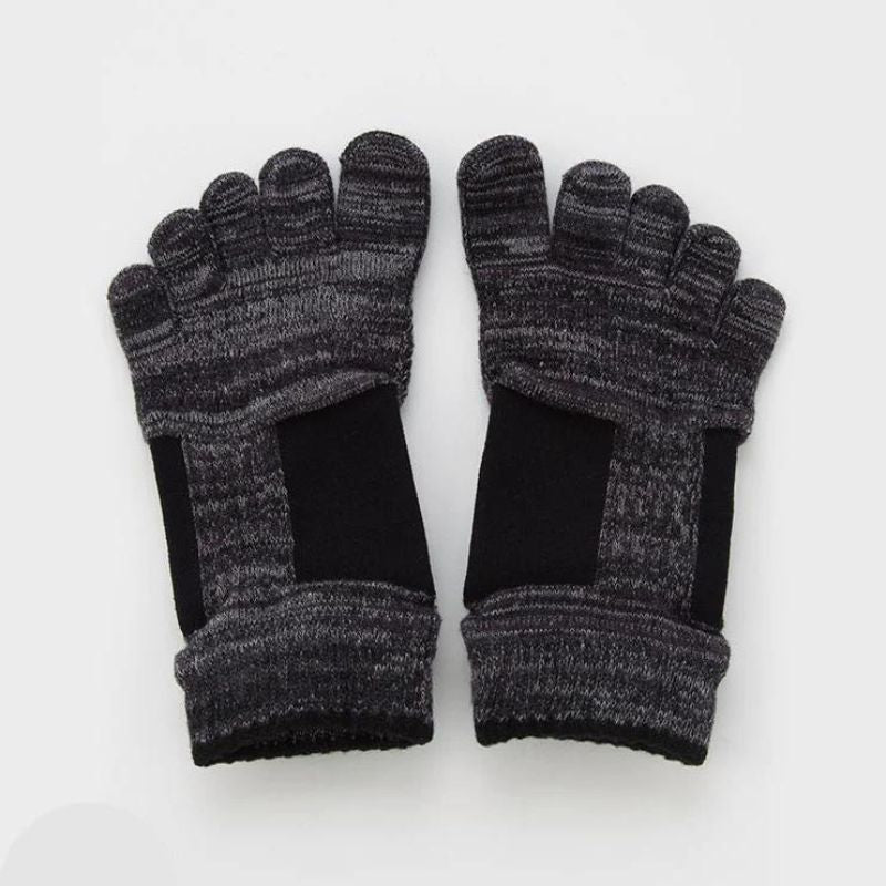 Arch Support Ankle Grip Toe Socks With Power Pads