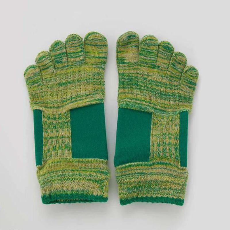 Arch Support Ankle Grip Toe Socks With Power Pads