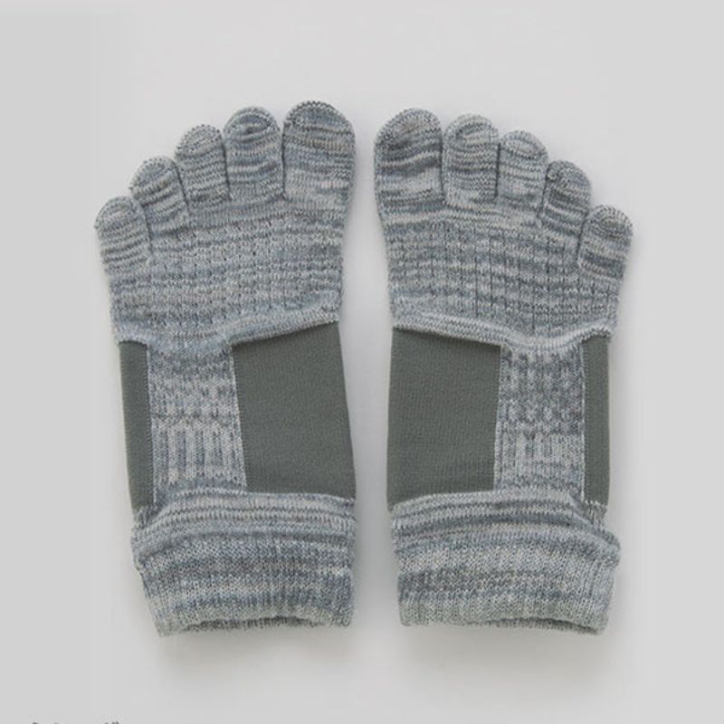 Arch Support Ankle Grip Toe Socks With Power Pads
