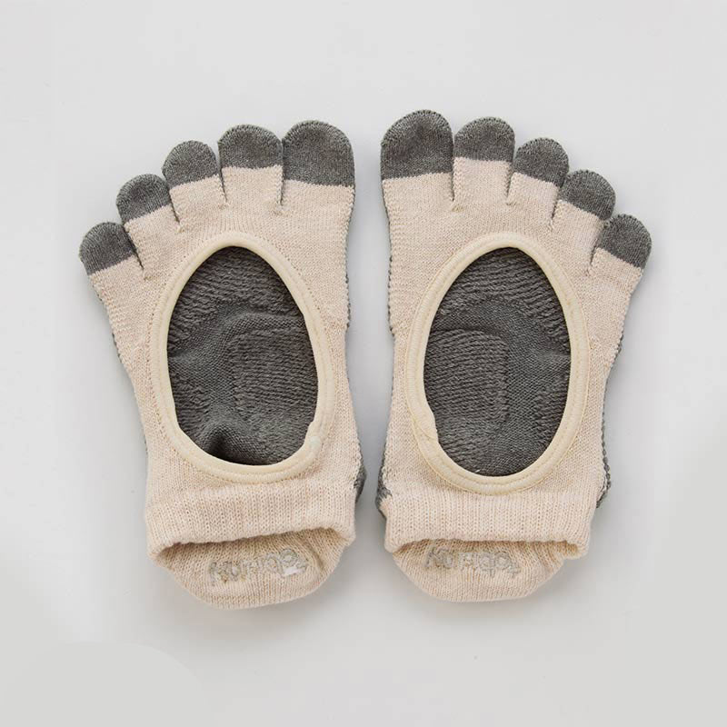 Botanical Dyed Footie Grip Toe Socks With Power Pads