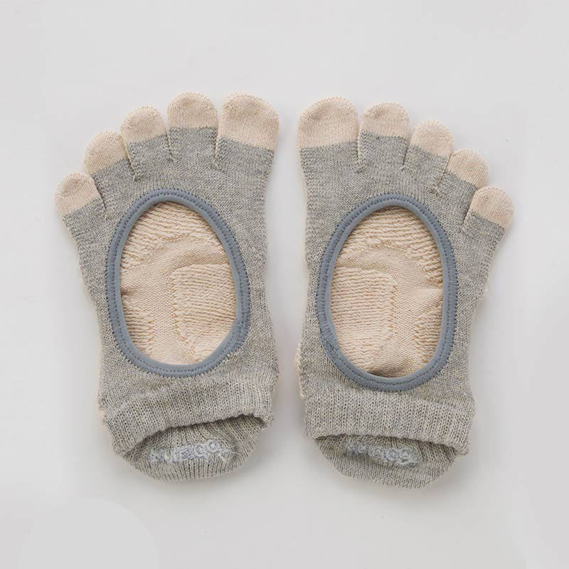 Botanical Dyed Footie Grip Toe Socks With Power Pads