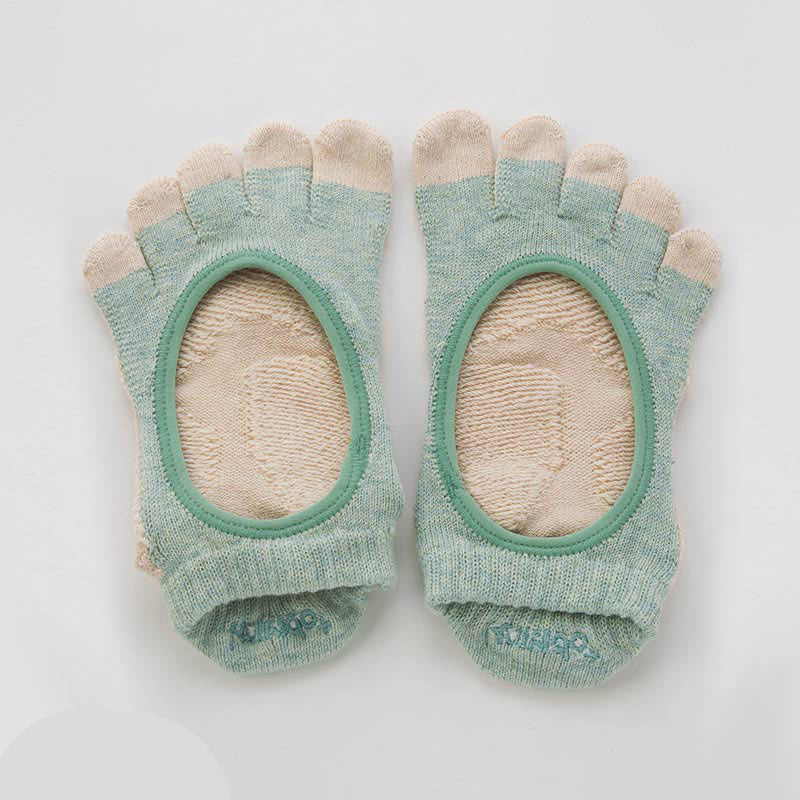 Botanical Dyed Footie Grip Toe Socks With Power Pads