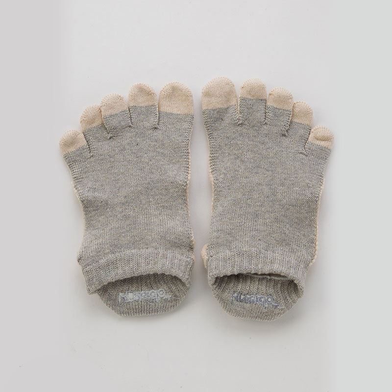 Botanical Dyed Ankle Grip Toe Socks With Power Pads
