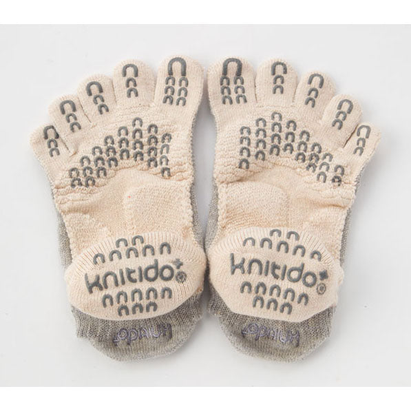 Botanical Dyed Ankle Grip Toe Socks With Power Pads