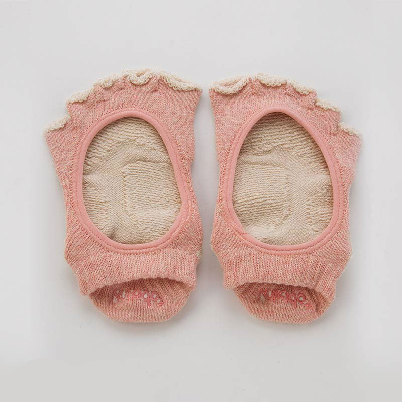 Botanical Dyed Open Toe Socks With Power Pads