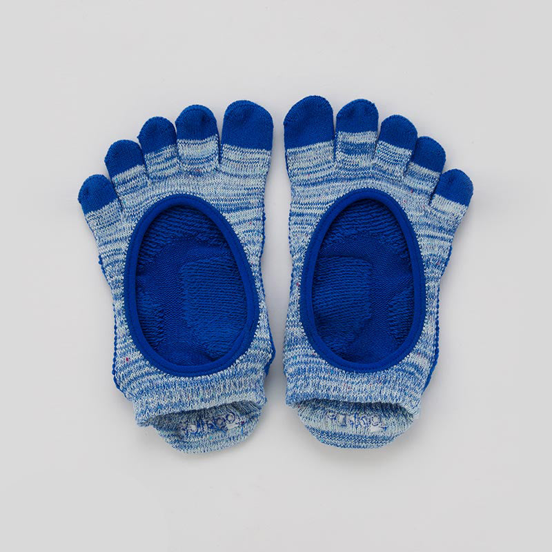 Heather Toe Footie Grip Socks With Cushion