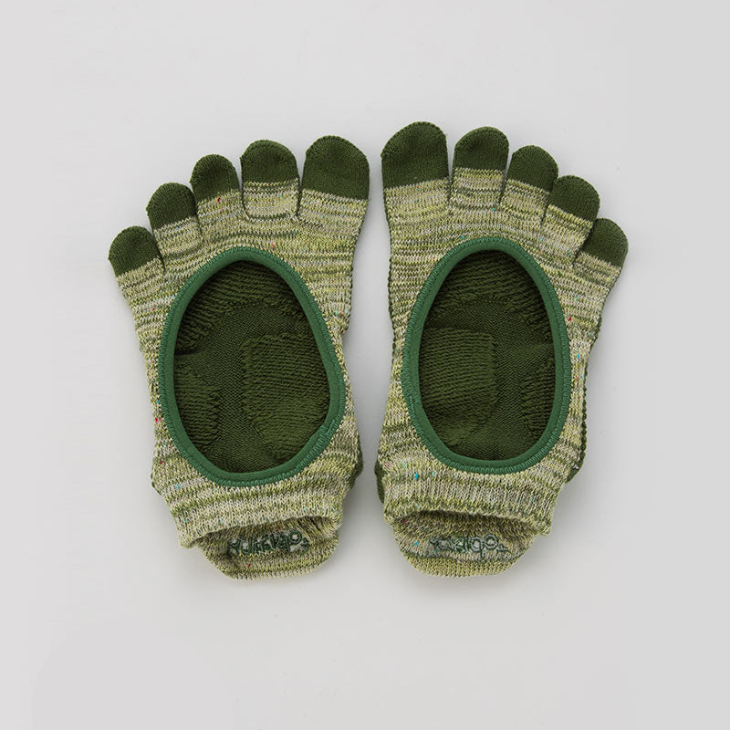 Heather Toe Footie Grip Socks With Cushion