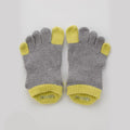 Two Colors Ankle Grip Toe Socks With Power Pads