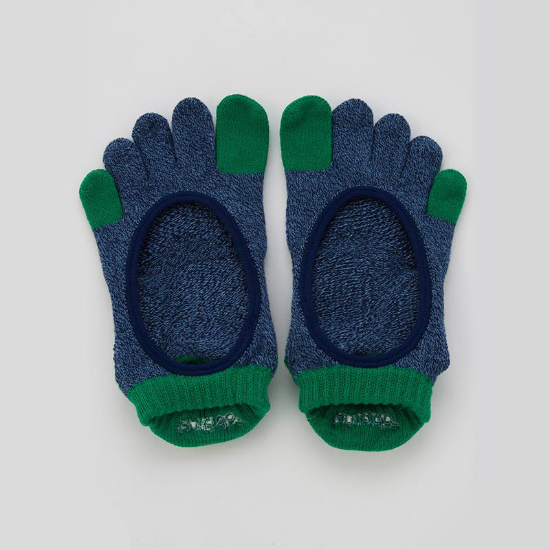 Two Colors Footie Grip Toe Socks With Power Pads