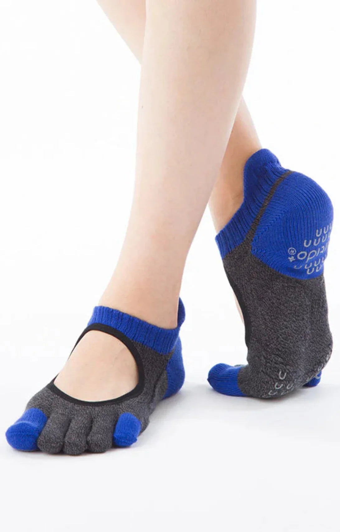 Two Colors Footie Grip Socks With *Power Pads*