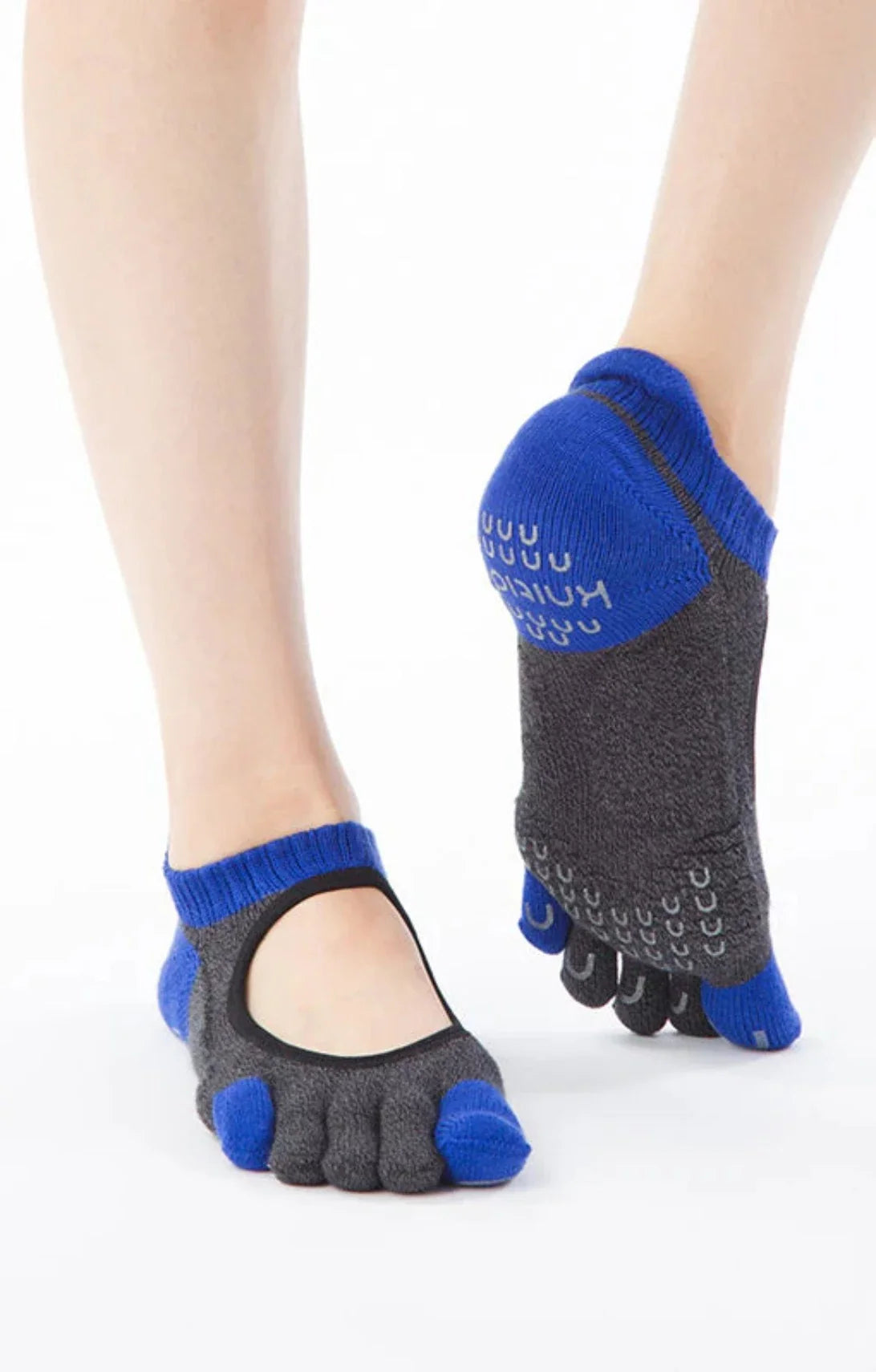 Two Colors Footie Grip Socks With *Power Pads*