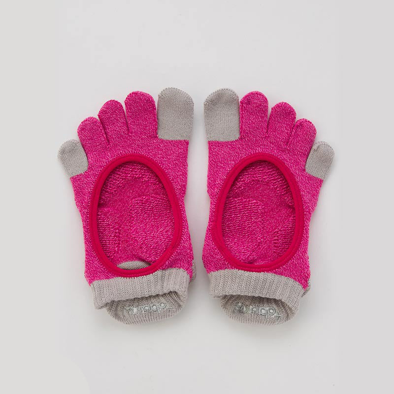 Two Colors Footie Grip Toe Socks With Power Pads