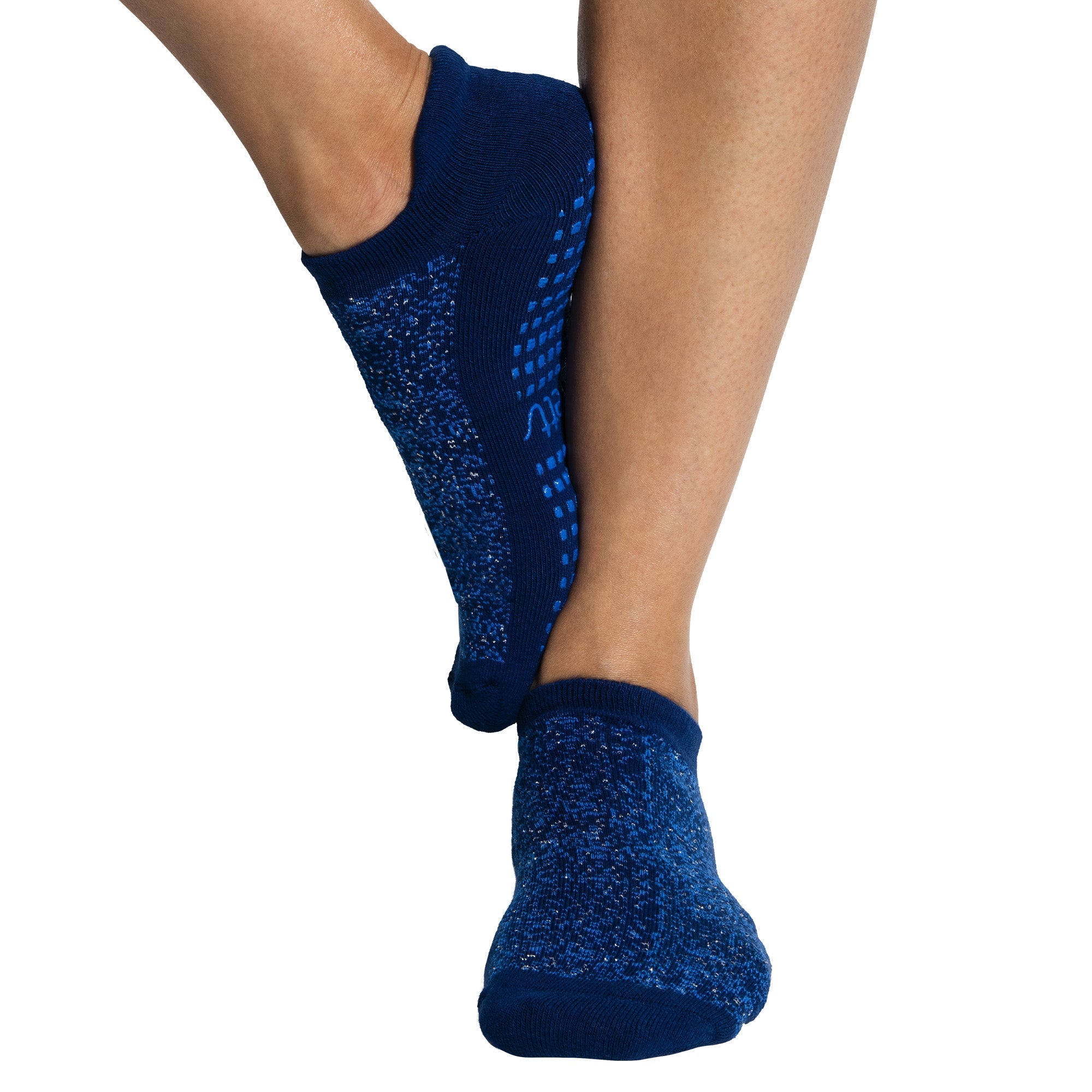Tucketts Tab Starry Night Pilates Socks - Non-Slip Grip, Closed Toe, Barre & Yoga - Women's
