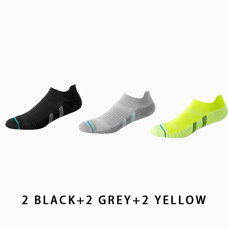 Men's Breathable Towel Sole Running Socks（6 pairs）