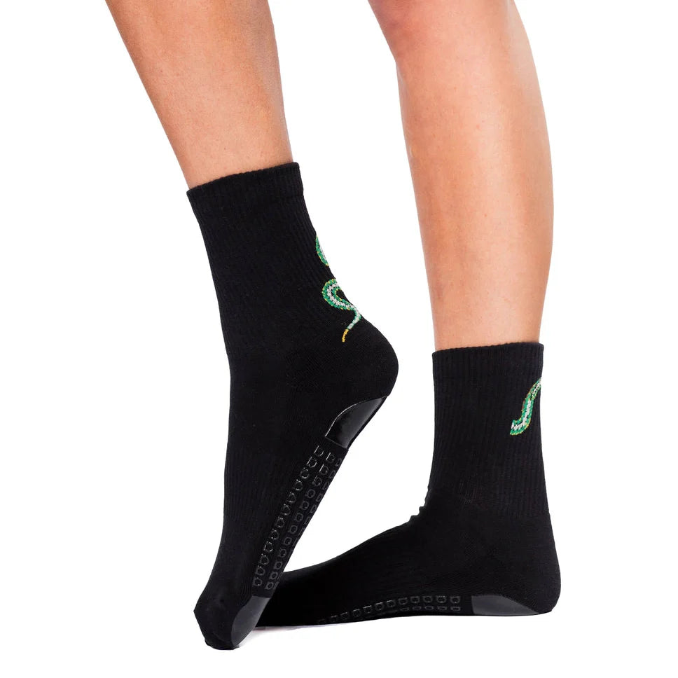 Snake - Crew Grip Socks (Barre / Pilates)