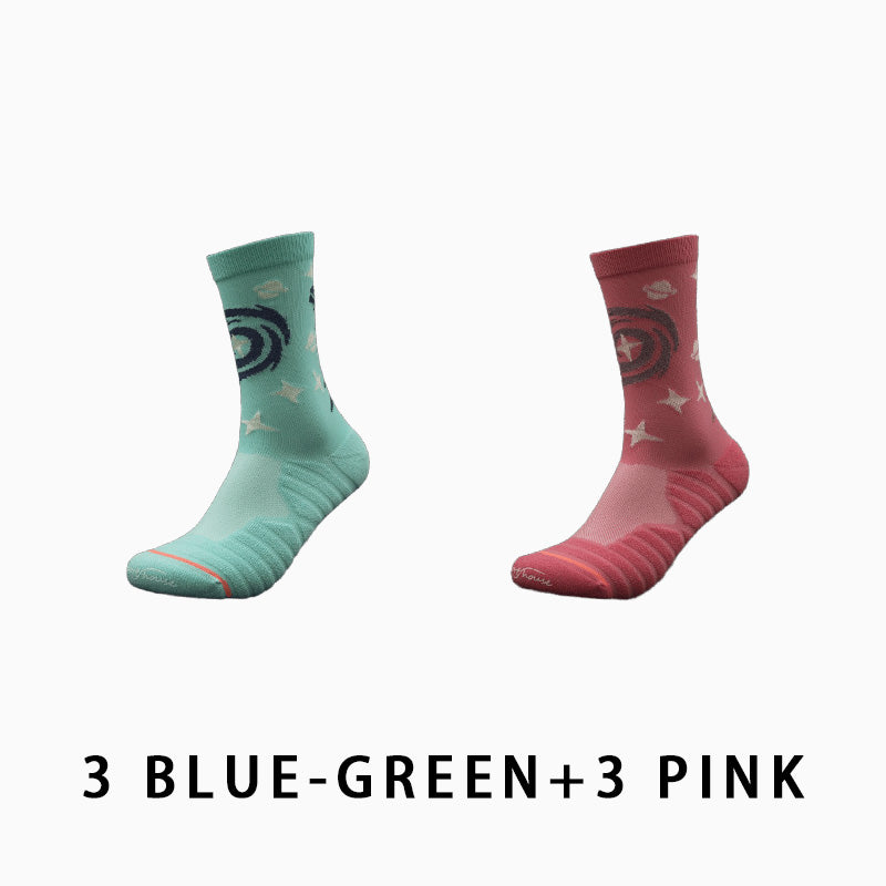 Breathable Mid-calf Women Running Socks（6 pairs）