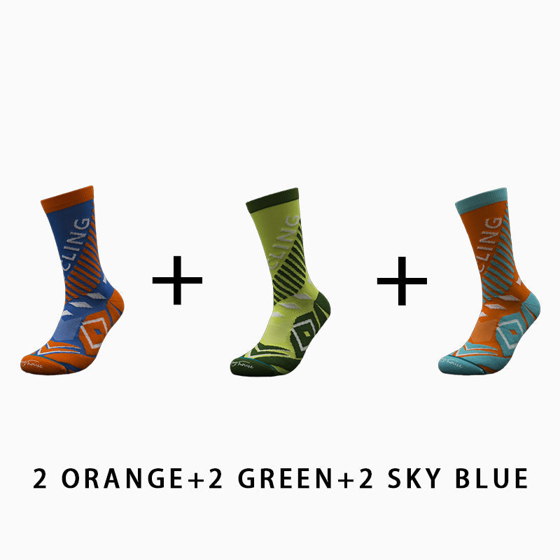 Men's Breathable Bike Riding Socks（6 pairs）