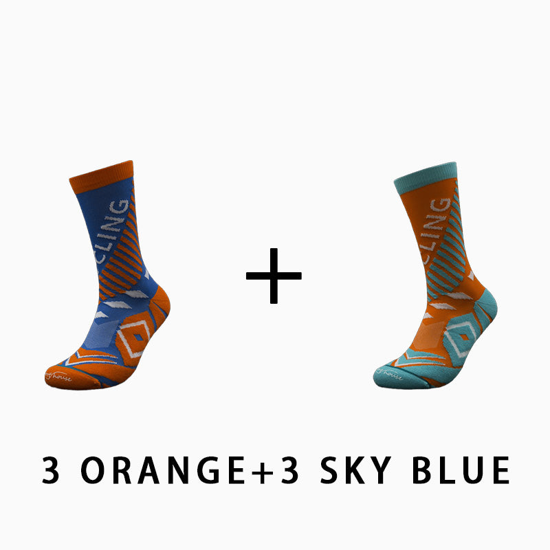 Men's Breathable Bike Riding Socks（6 pairs）