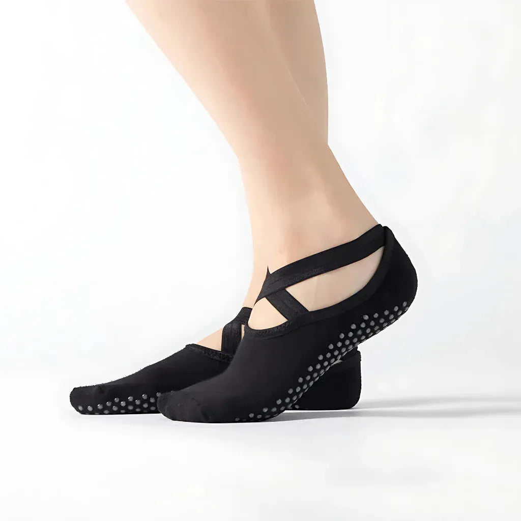 Barre Workout Socks With Non Slip Towel Cushion Base