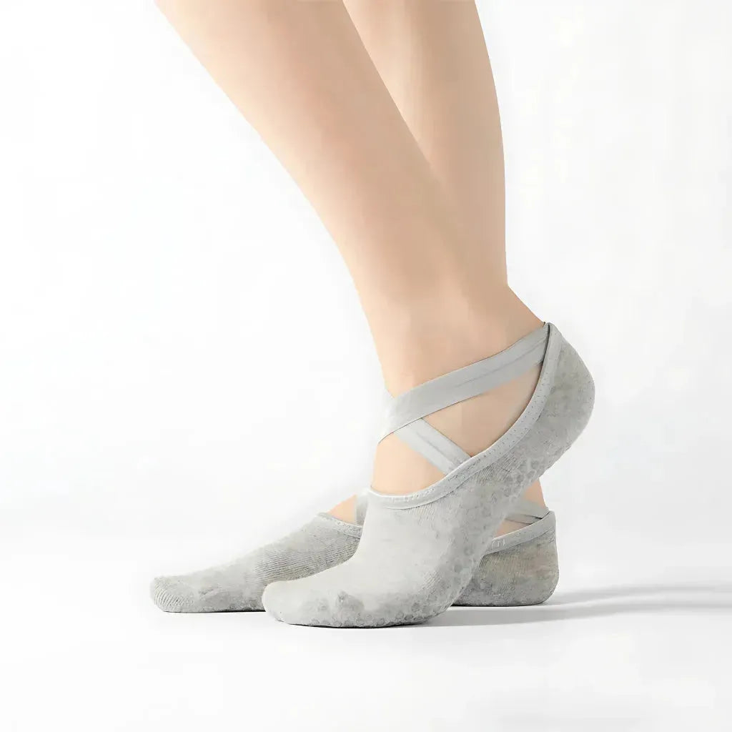 Barre Workout Socks With Non Slip Towel Cushion Base